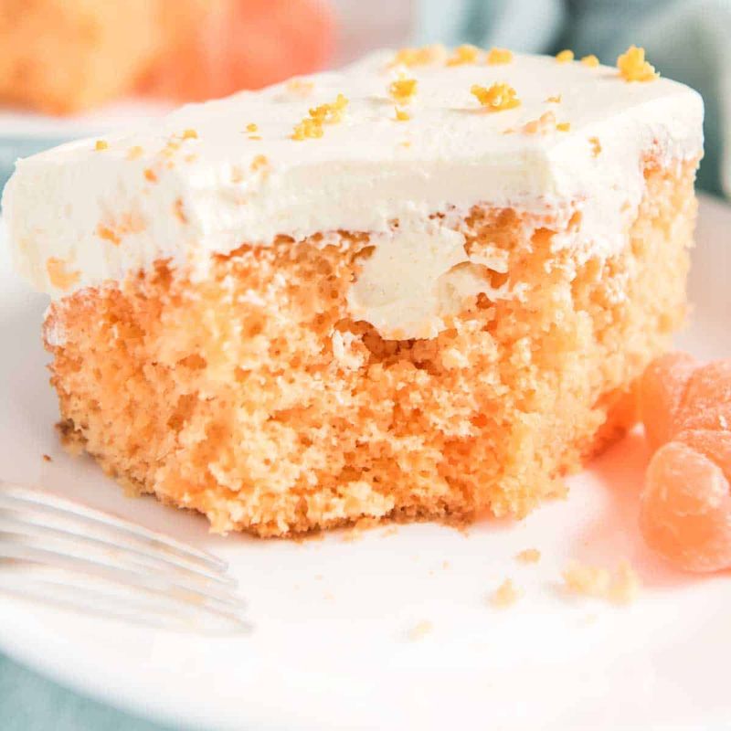 Creamsicle Poke Cake