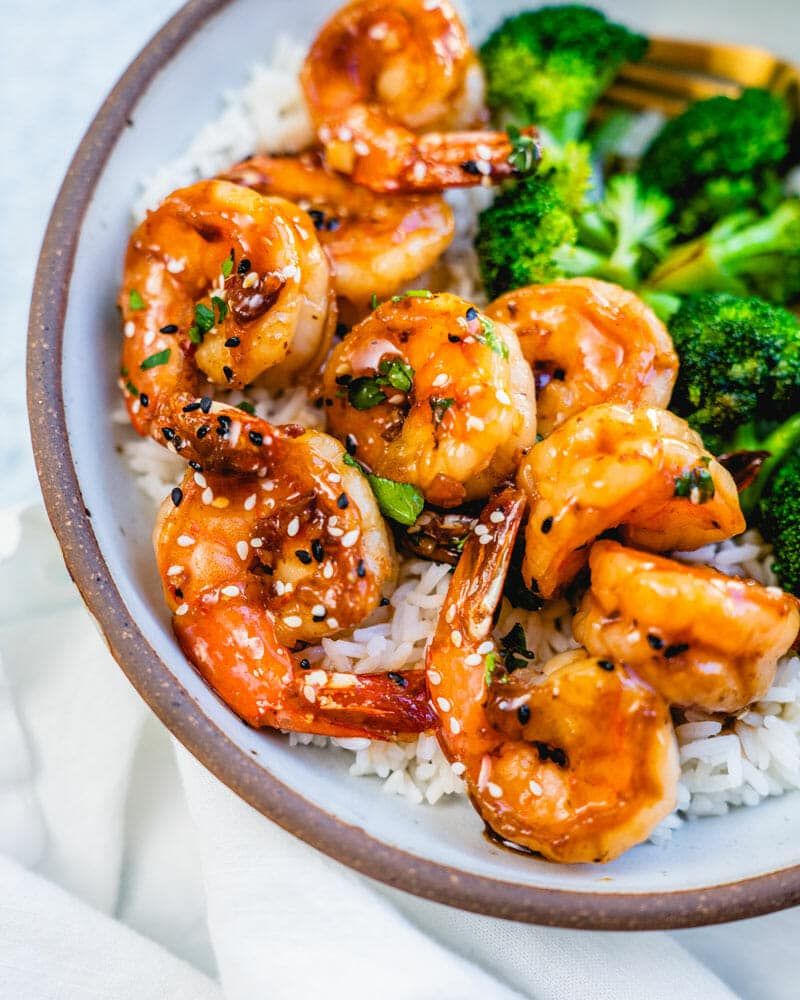 Honey Garlic Shrimp with Cauliflower Rice