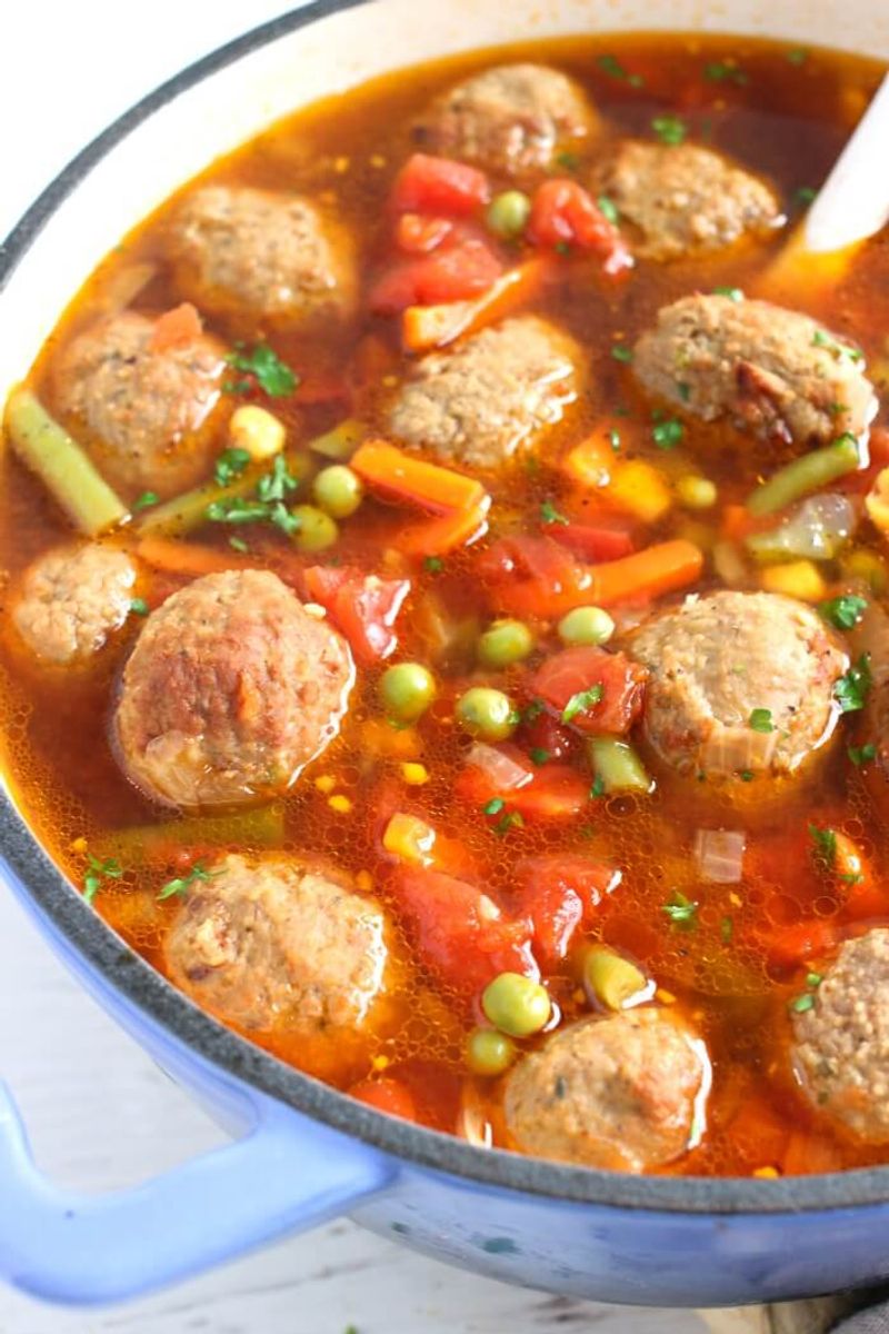 Tomato Soup With Meatballs