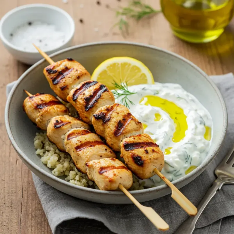 Day 11 - Grilled Chicken Souvlaki with Tzatziki