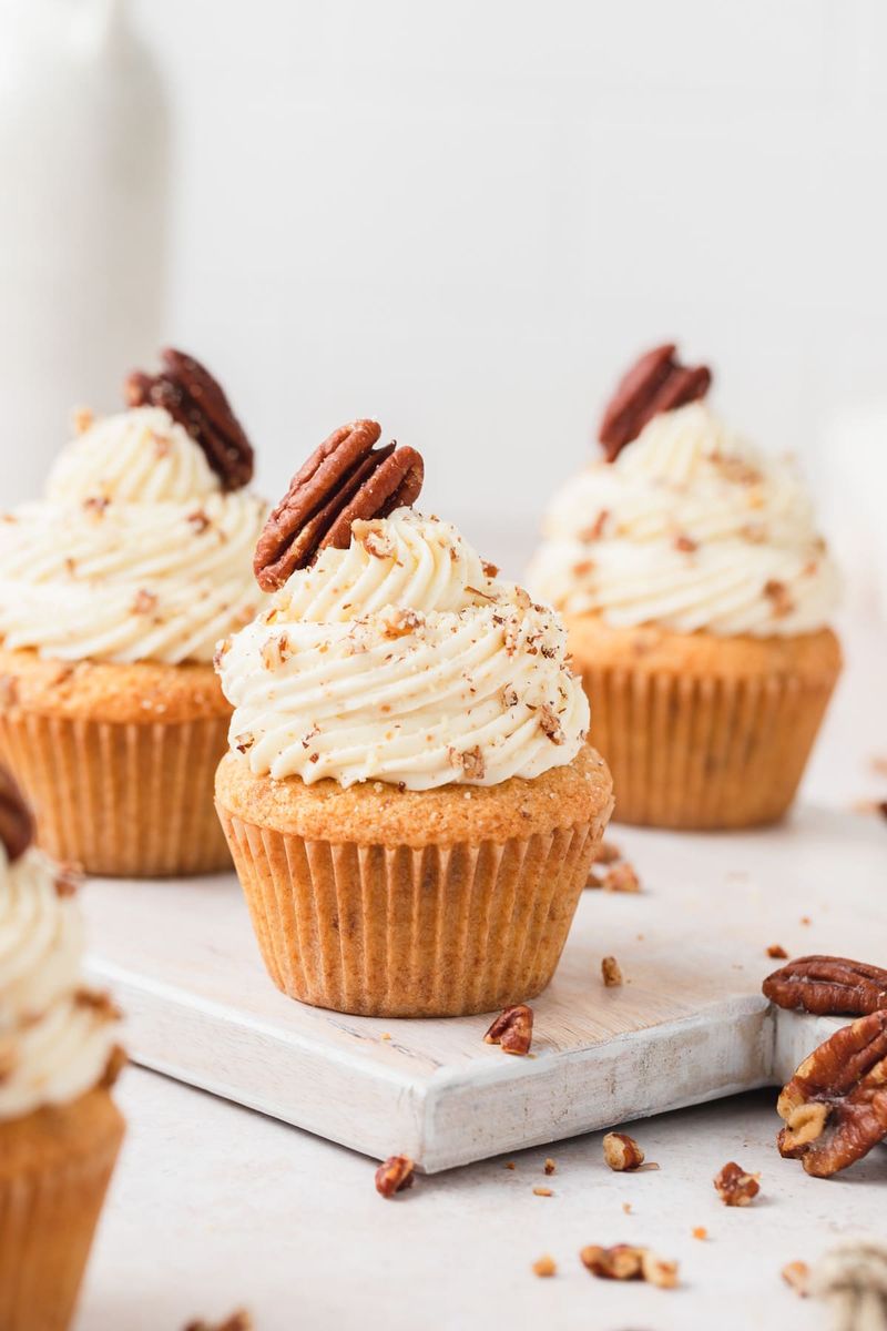 Browned Butter Maple Pecan Cupcakes