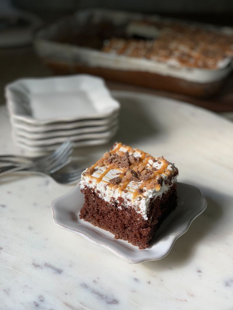 Chocolate Poke Cake With Sweetened Condensed Milk