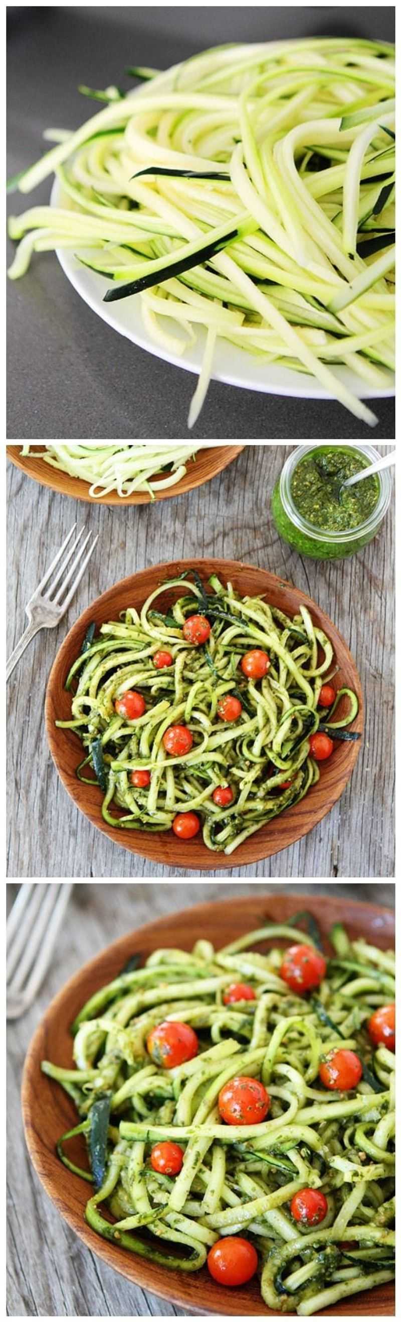 Zucchini Noodle Pesto Bowl