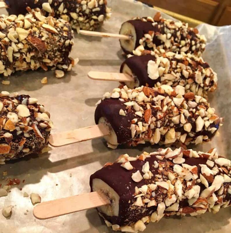Banana Pops Dipped in Chocolate