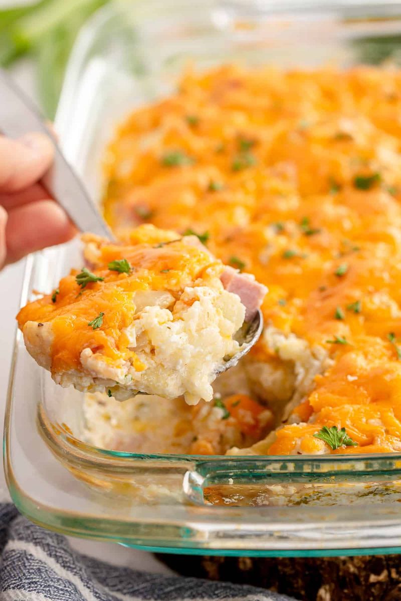 Cauliflower Au Gratin With Ham