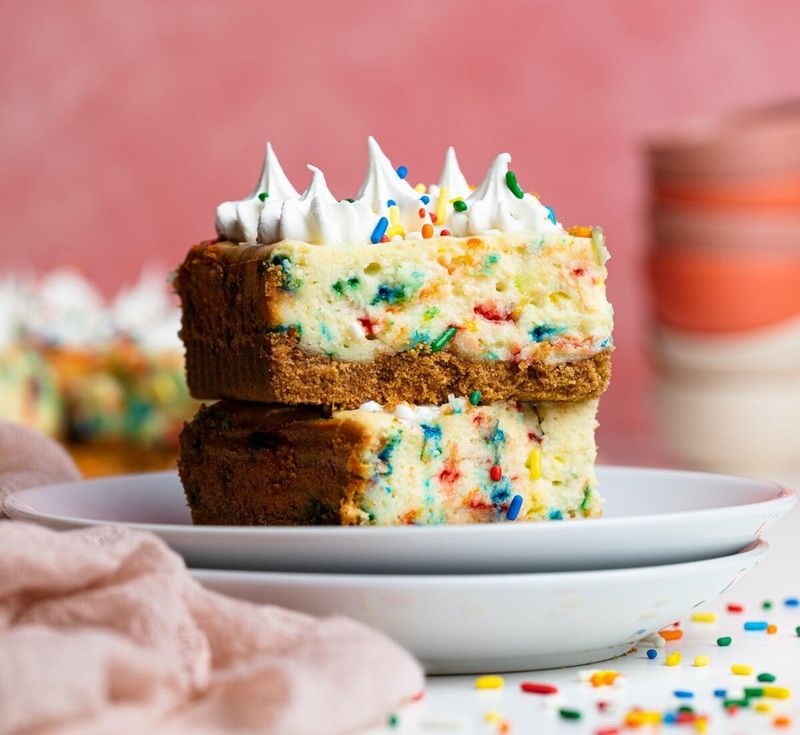 Confetti Cheesecake Bars