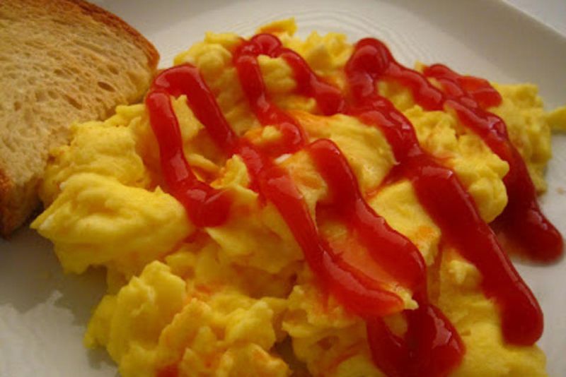 Ketchup on Scrambled Eggs