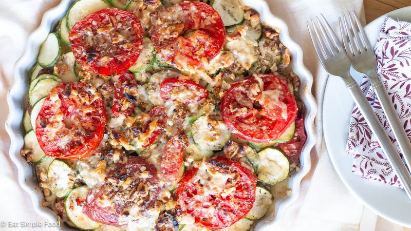 Zucchini And Tomato Herb Casserole