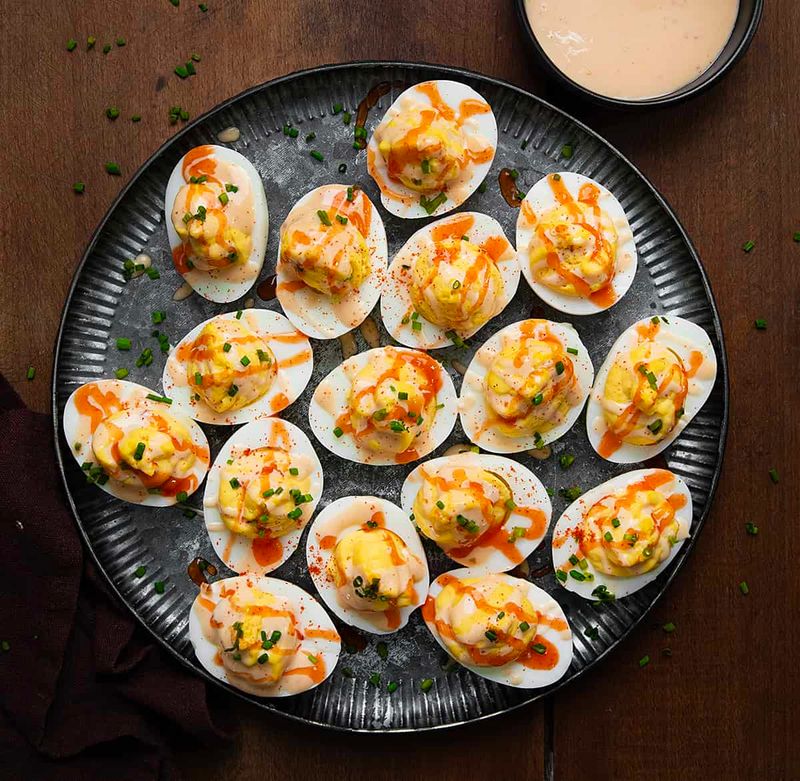 Deviled eggs with a twist