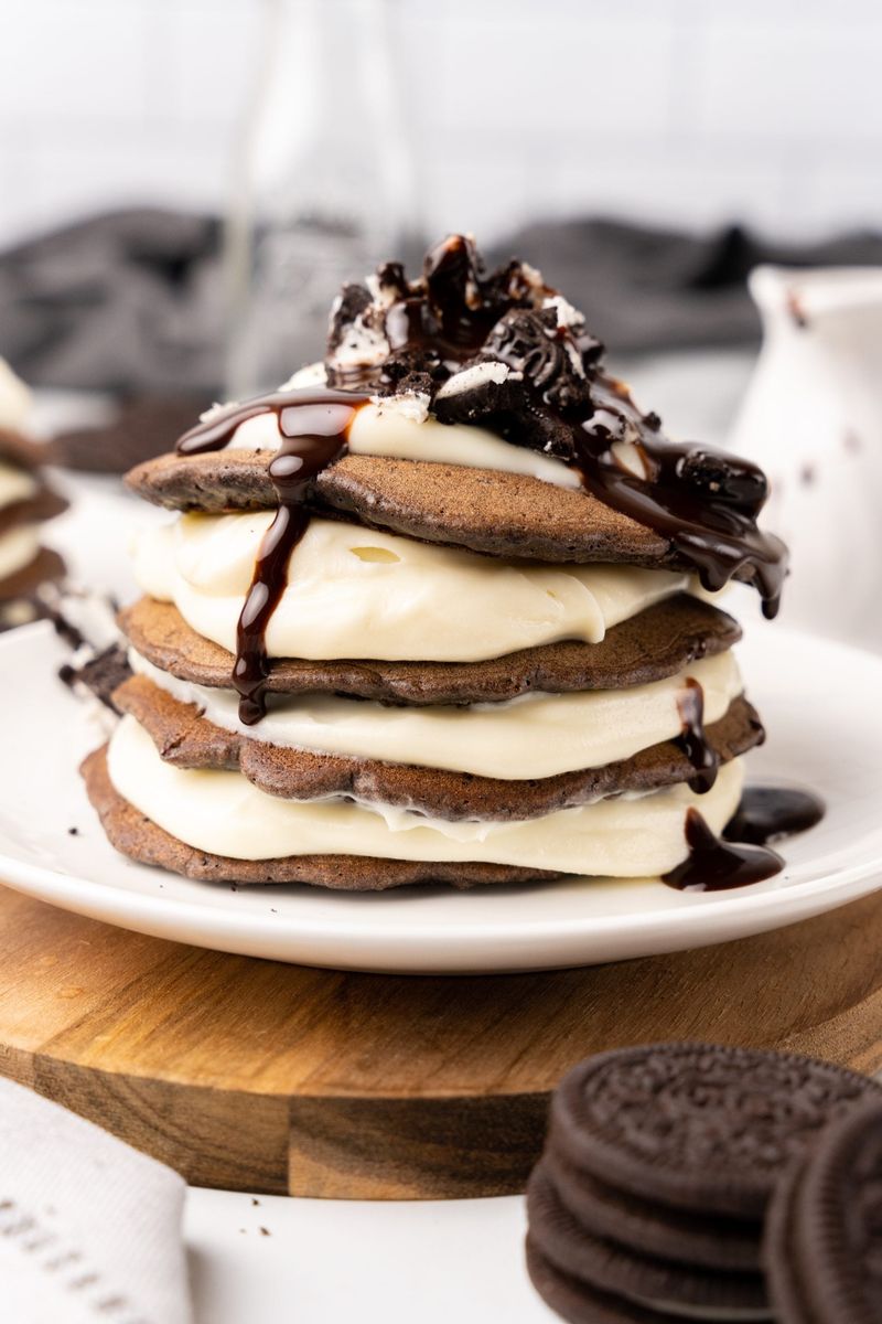 Oreo pancake topping