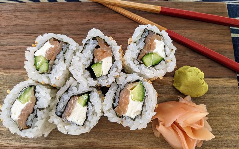 Sushi Rolls with Cream Cheese