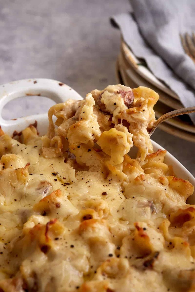 Kielbasa Mac and Cheese Bake