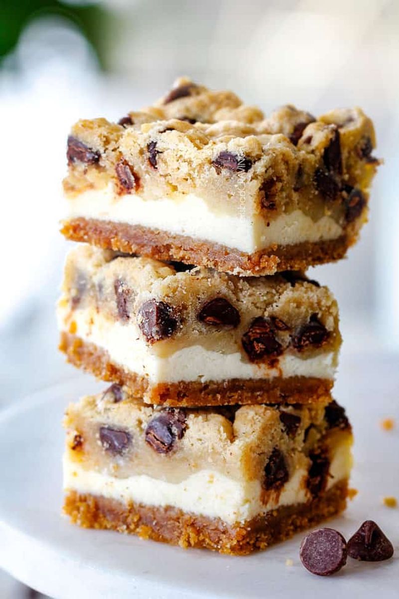 Cookie Dough Cheesecake Bars (No-Bake Or Baked)