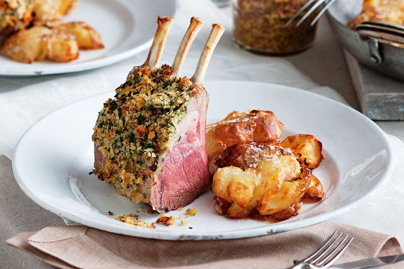 Lamb rack with herb crust