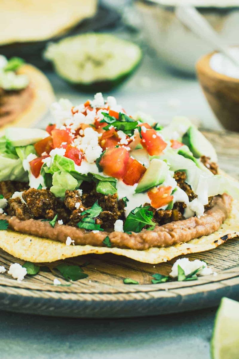 Crispy Beef Tostadas