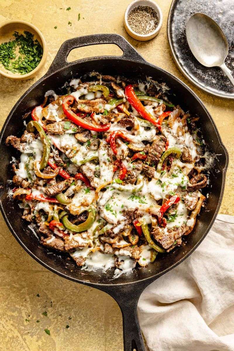 Bunless Philly Steak Skillet