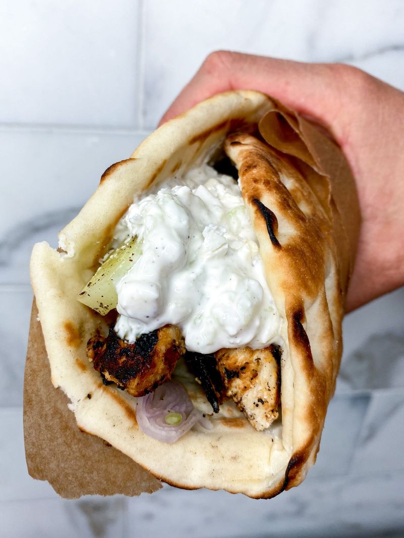 Greek-Style Chicken Pitas