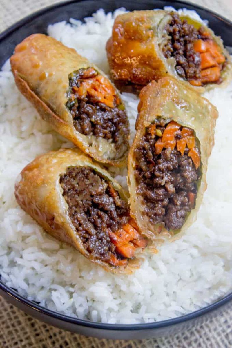 Korean BBQ Egg Rolls