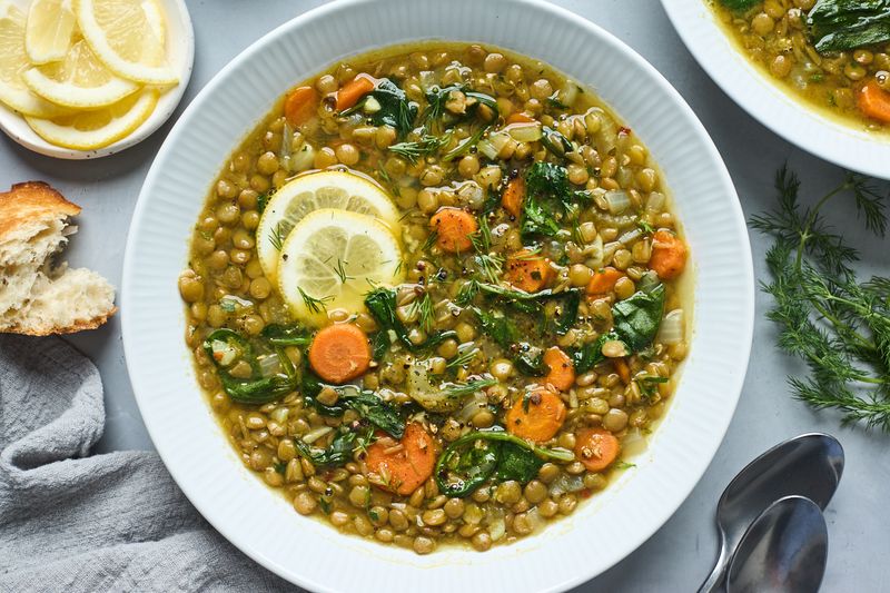 Day 9 - Lentil Soup with Lemon and Olive Oil