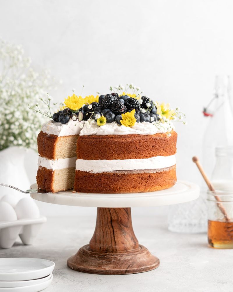 Salted Honey Chamomile Cake