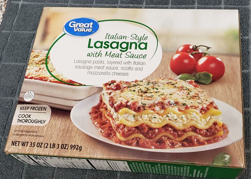 Great Value Italian Style Lasagna with Meat Sauce