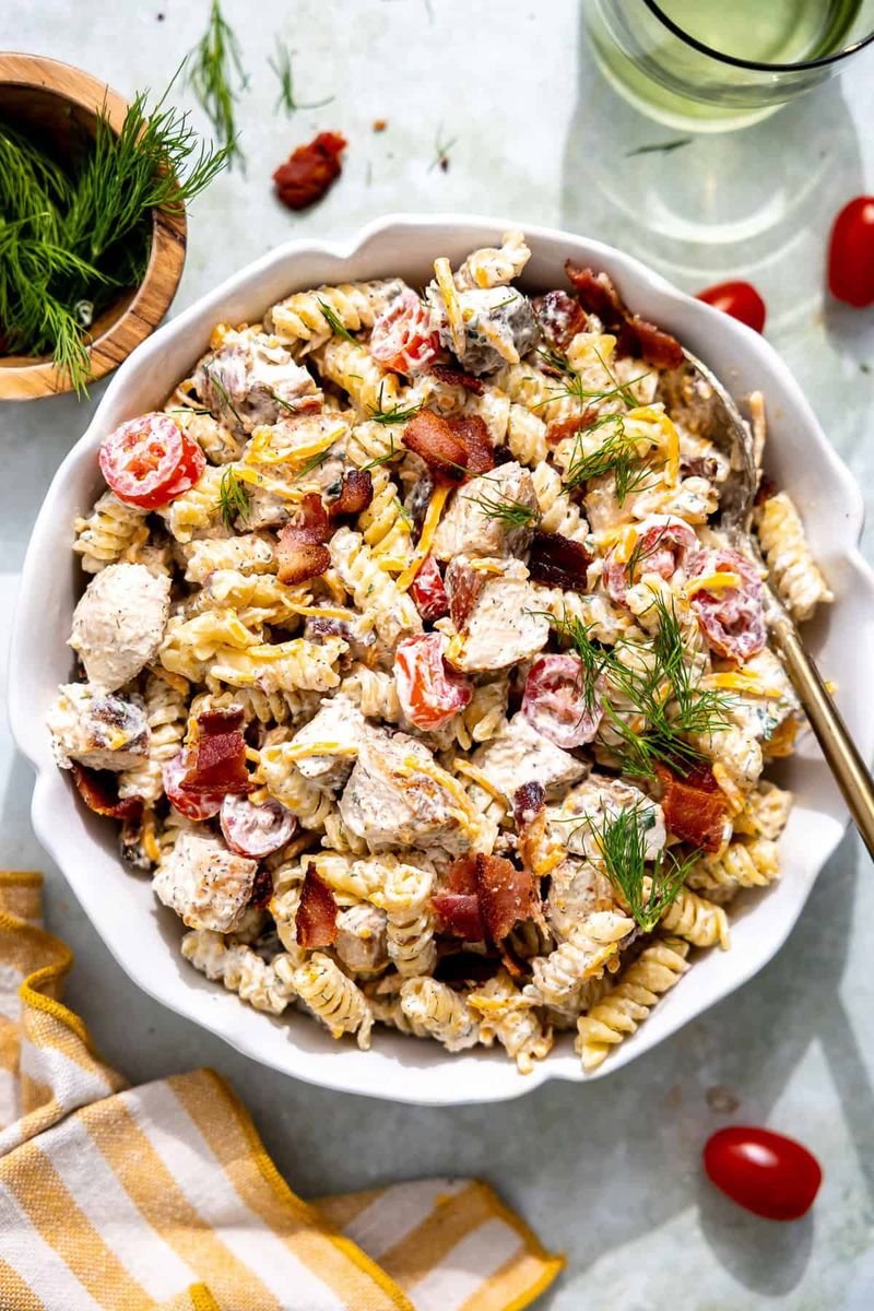 Chicken Bacon Ranch Pasta Salad