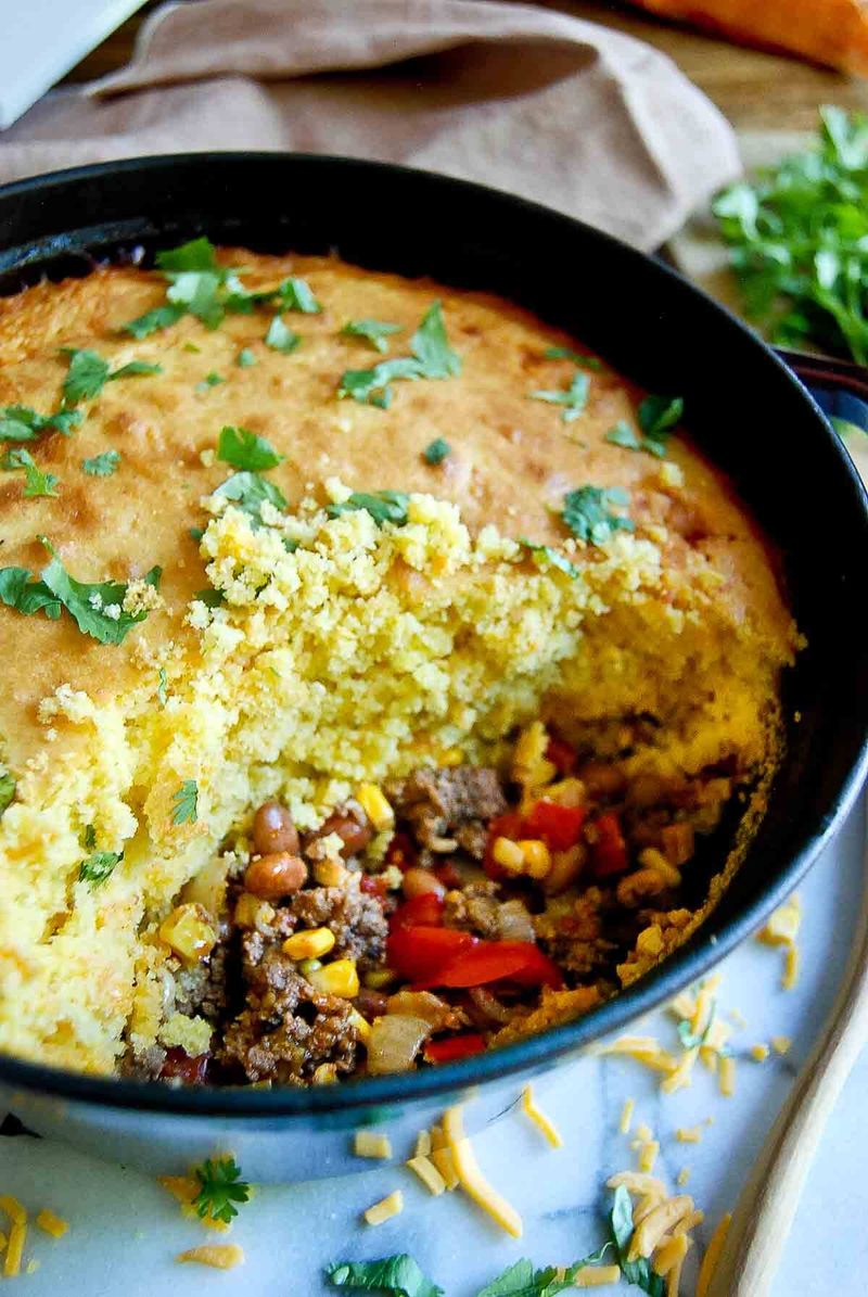 Cowboy Cornbread Casserole (Oklahoma)