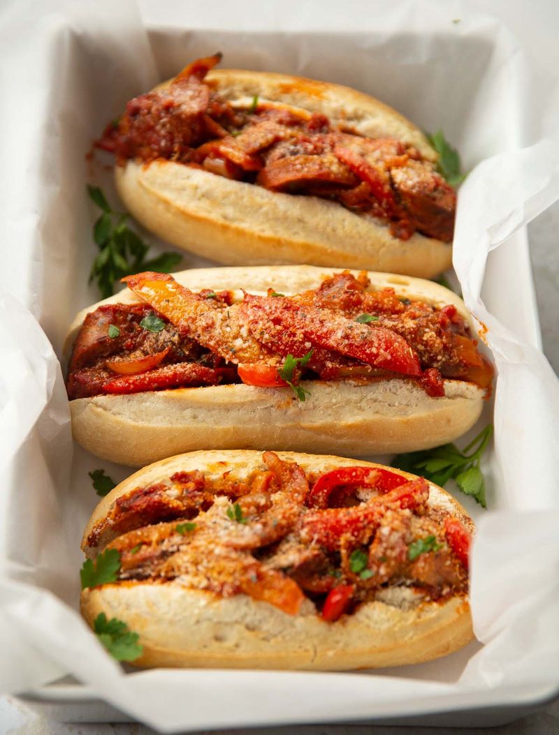 Sausage And Pepper Hoagies