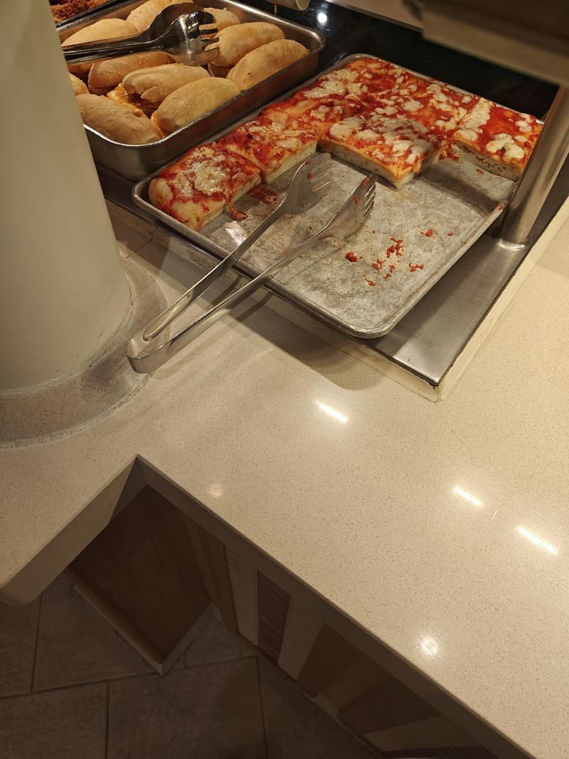 Steam-Table Pizza Slices