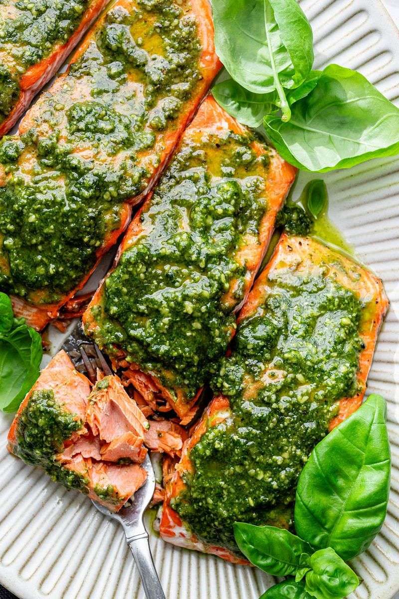 Pesto Baked Salmon