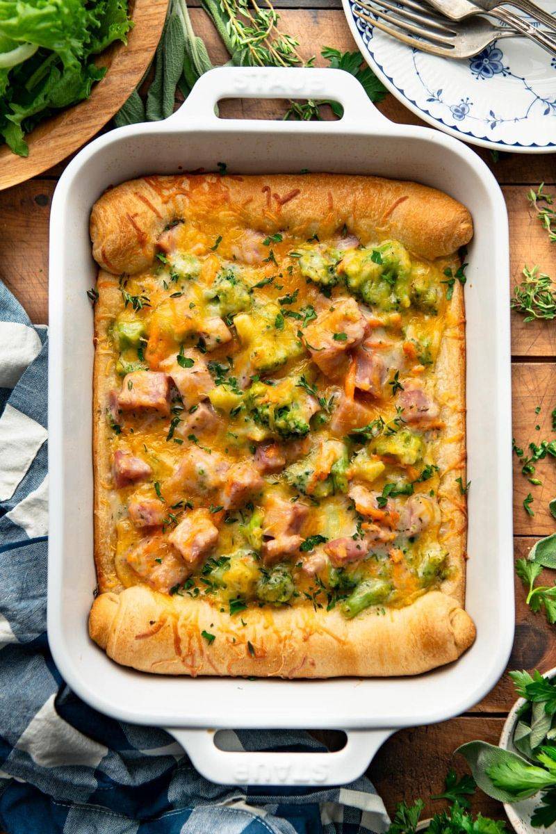 Broccoli Cheddar Crescent Casserole