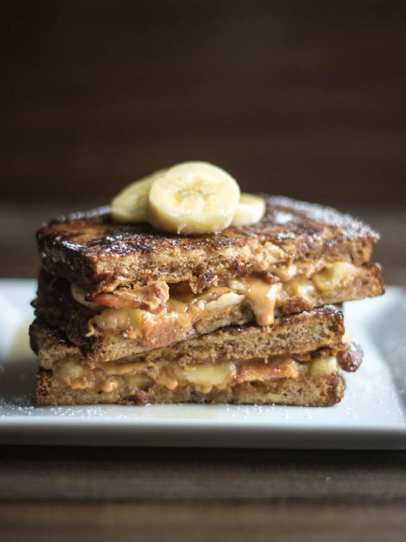 Peanut Butter And Banana Stuffed French Toast