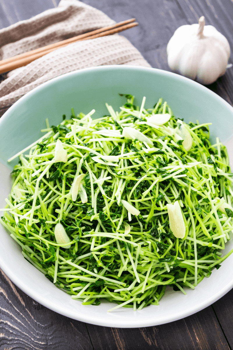 Stir-Fried Pea Shoots (Dou Miao)