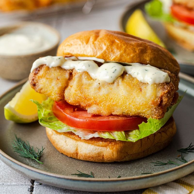 Maine: Fried Haddock Sandwich