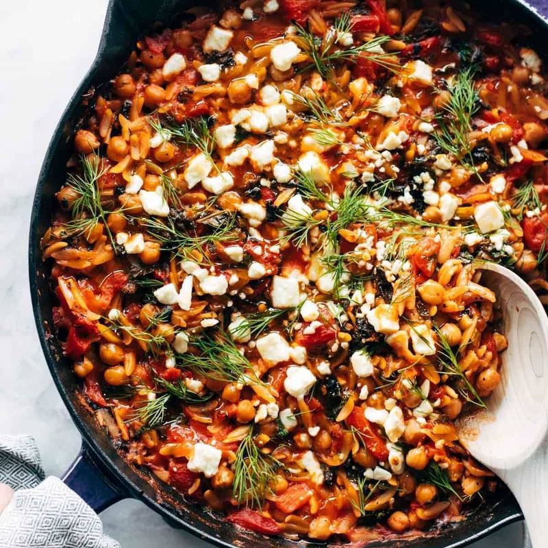 Mediterranean Orzo and Veggie Casserole