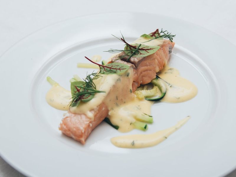 Salmon With Mousseline Sauce