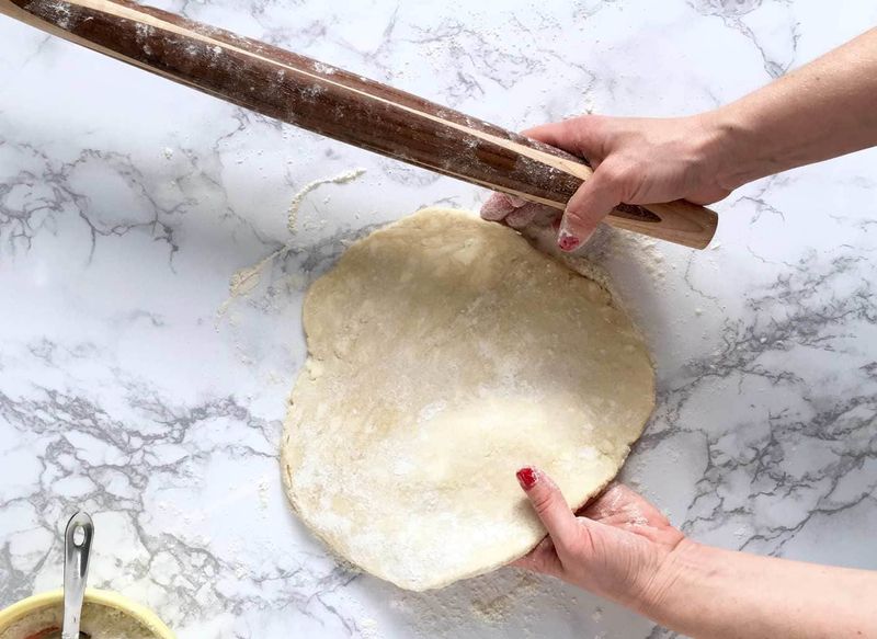 Rotate the dough as you roll