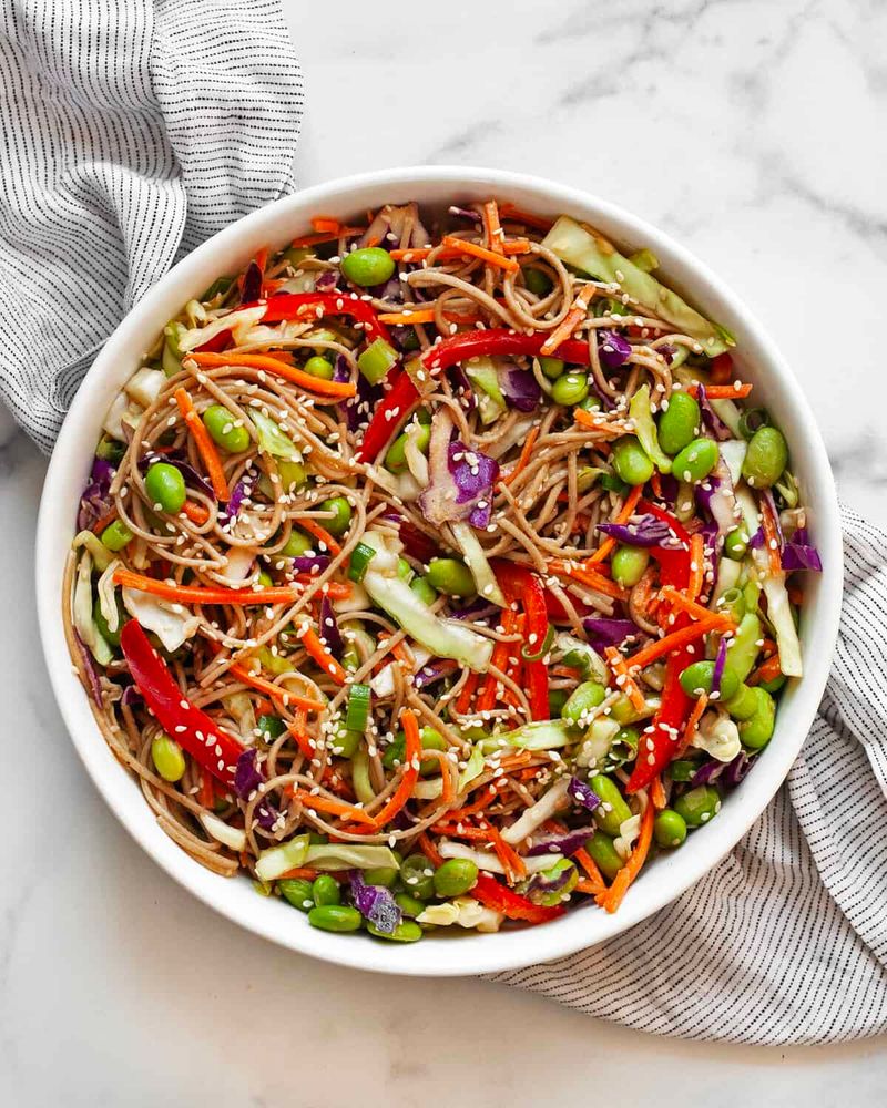 Sesame Ginger Noodle Pasta Salad