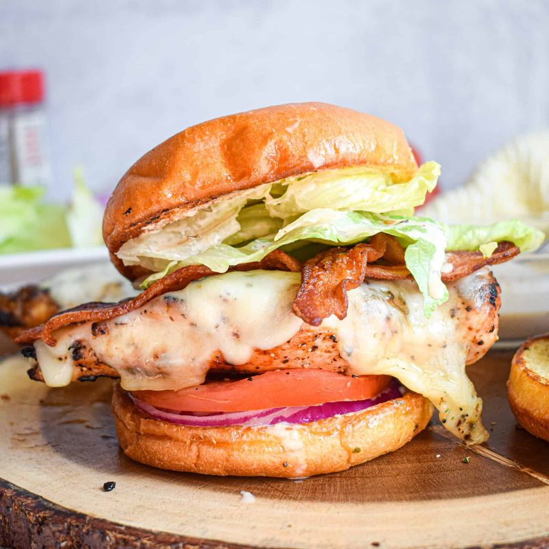 Chicken Sandwich with Bacon + Cheese