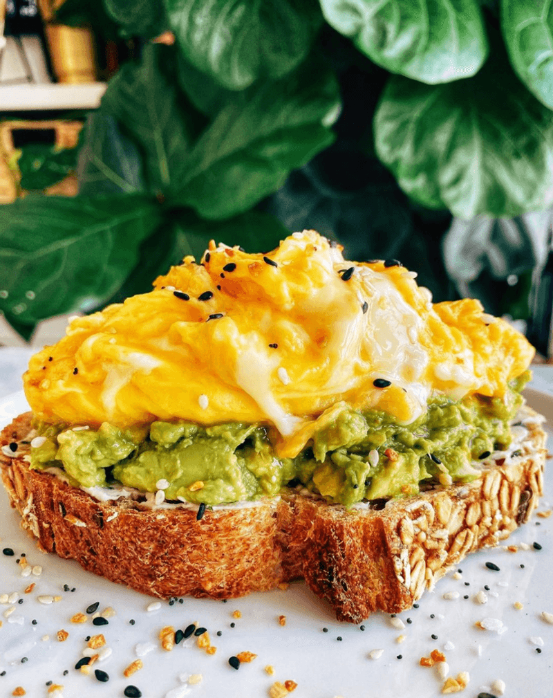 Avocado Toast With Scrambled Eggs