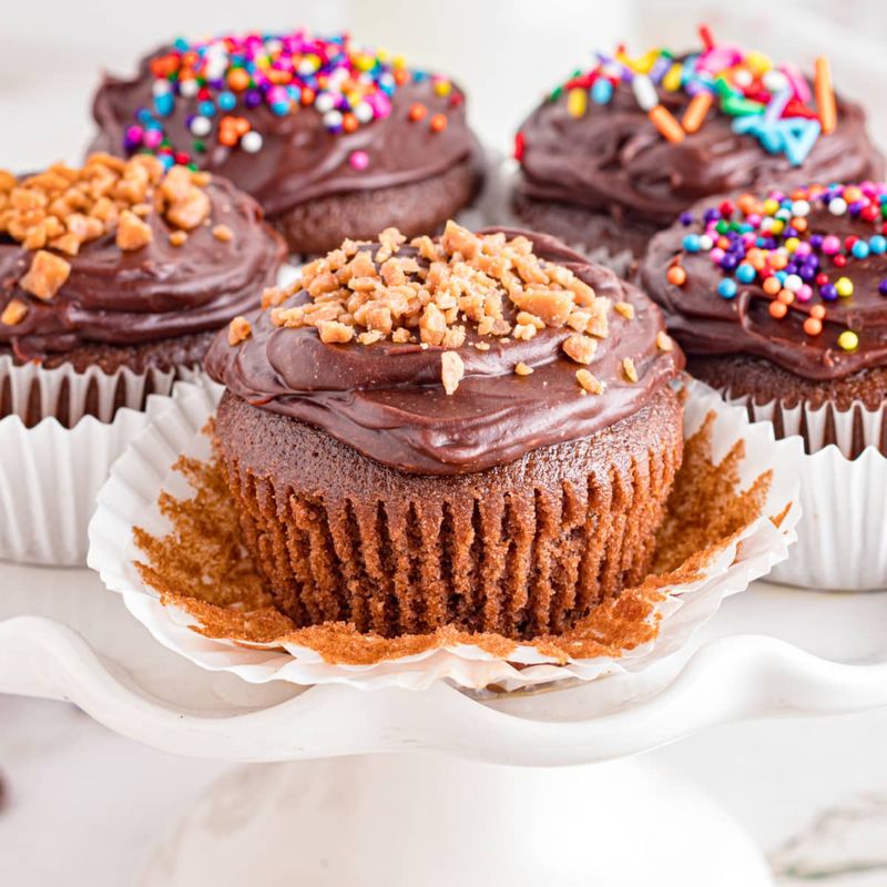 Drip glaze over frosted tops