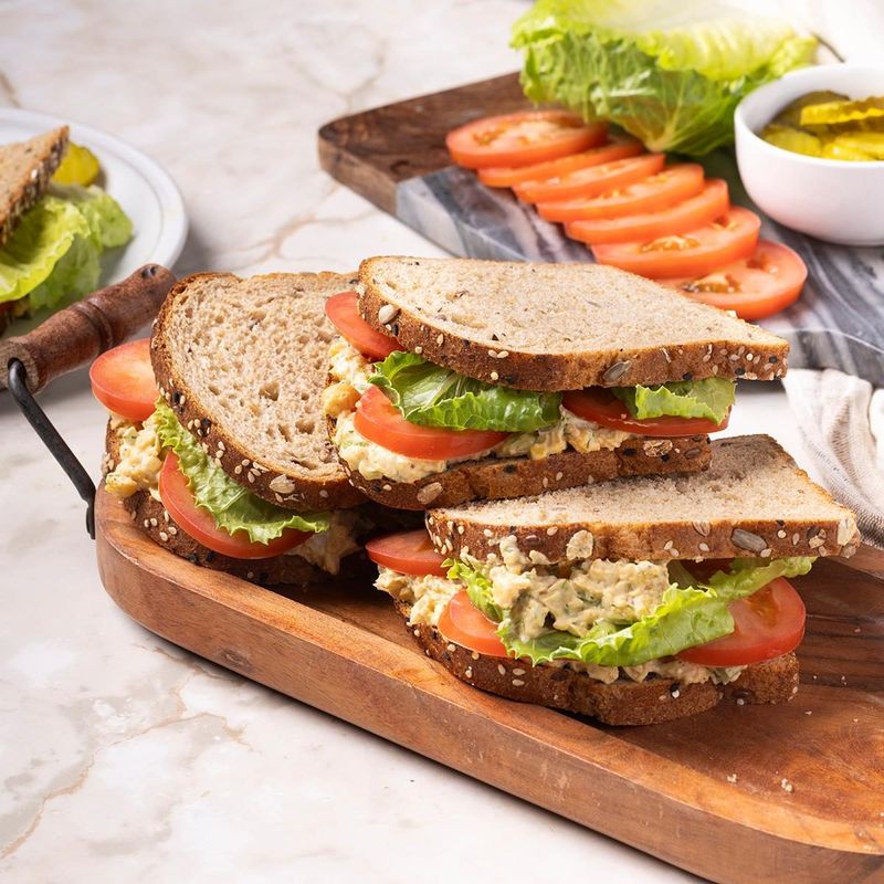 Chickpea Tuna Salad Sandwiches