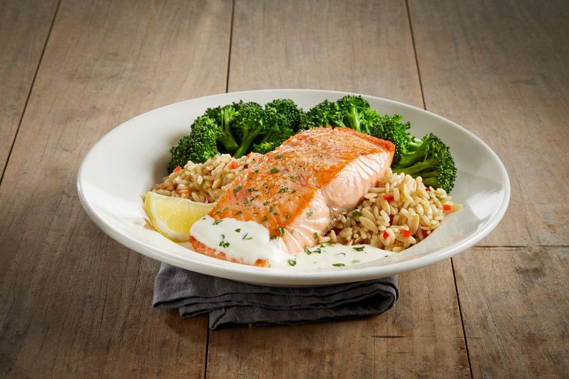 BJ’s Restaurant & Brewhouse — Grilled Salmon