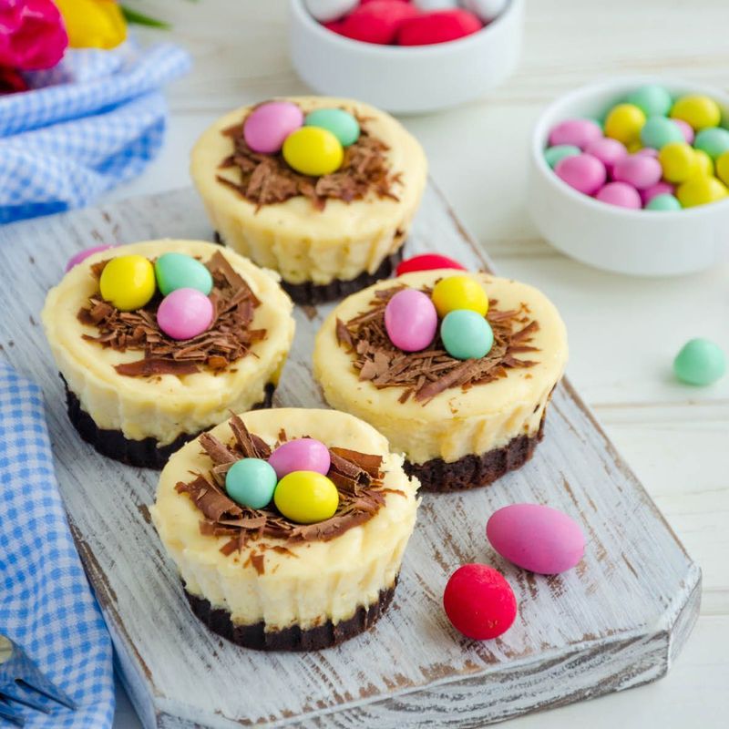 No-Bake Bird’s Nest Cheesecakes