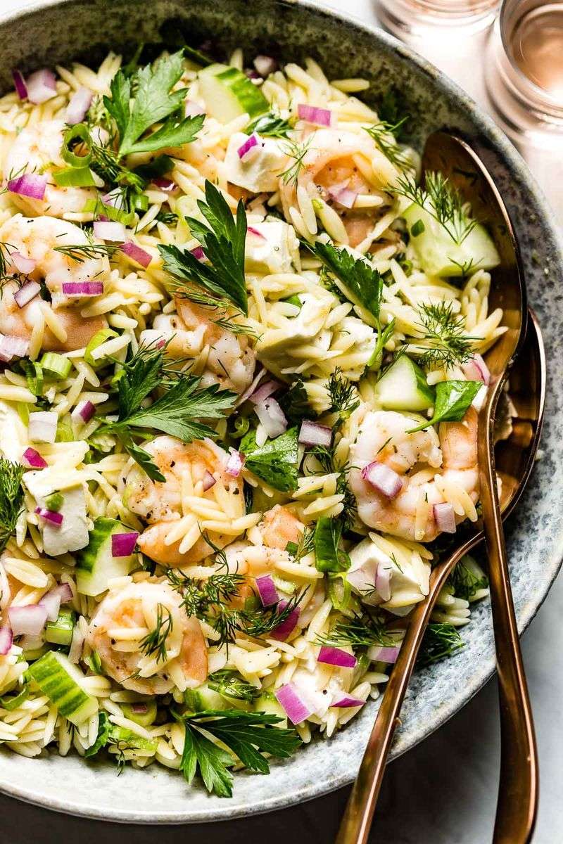 Citrus Shrimp Orzo Picnic Salad