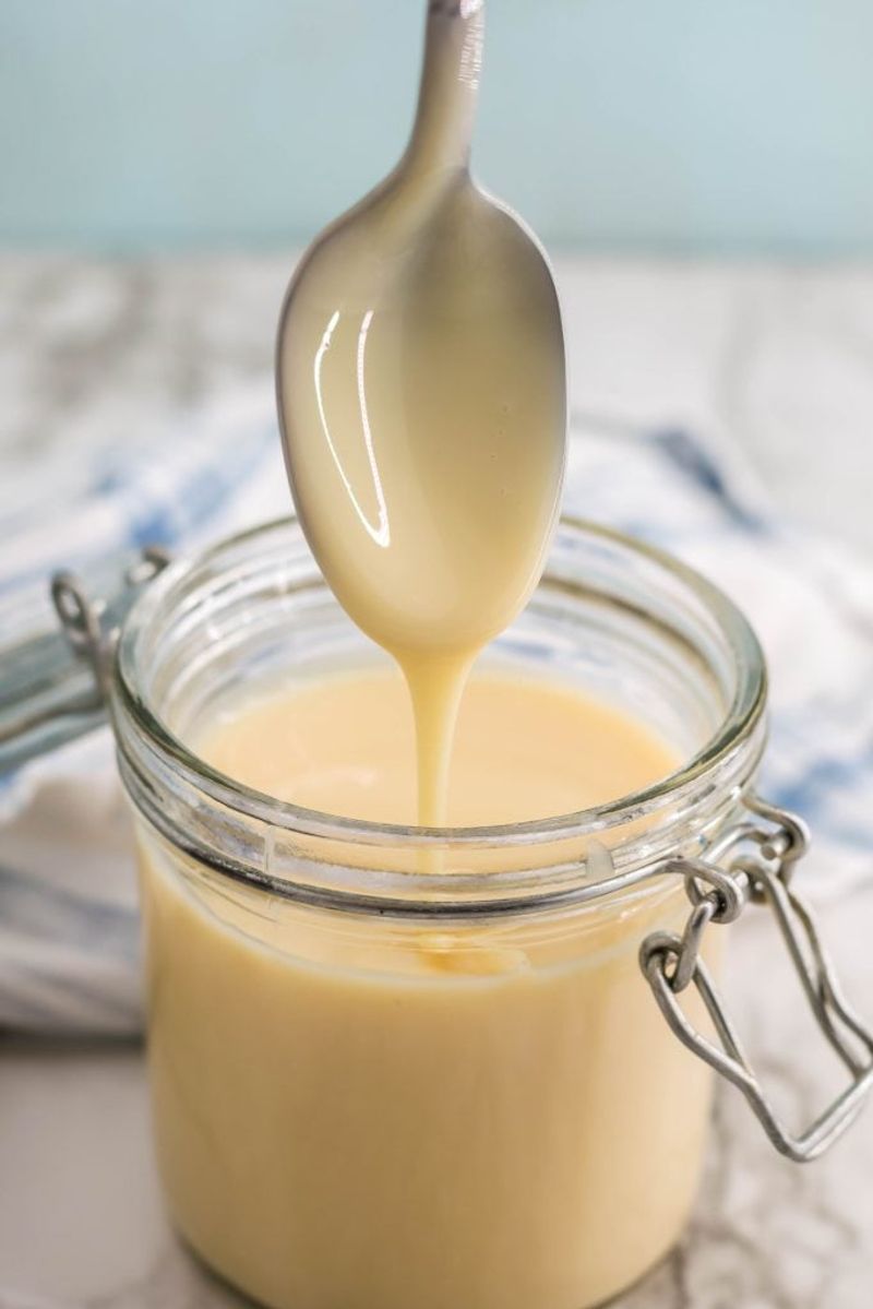Sweetened condensed milk → Evaporated milk + sugar