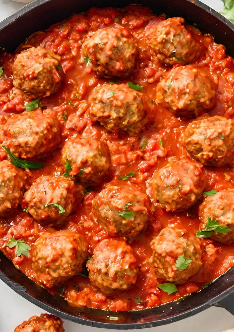 Baked Turkey Meatball Marinara