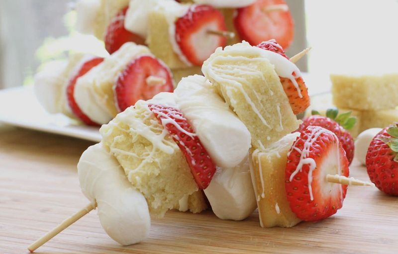 Strawberry Shortcake Skewers