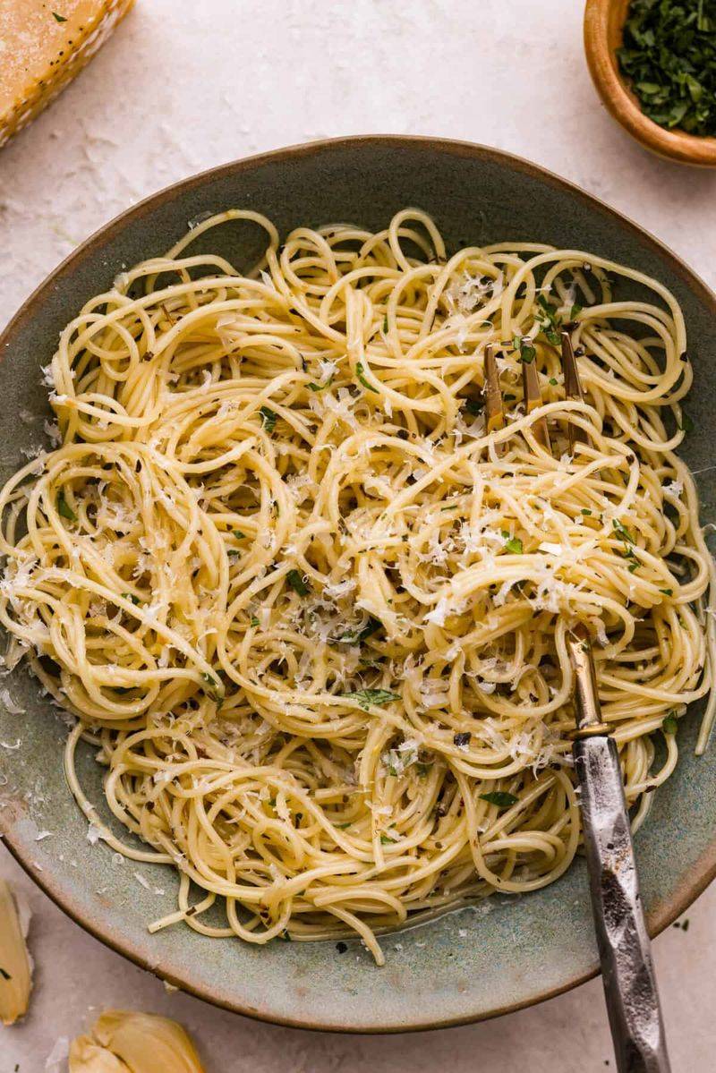 Pasta With Garlic Butter And Parmesan