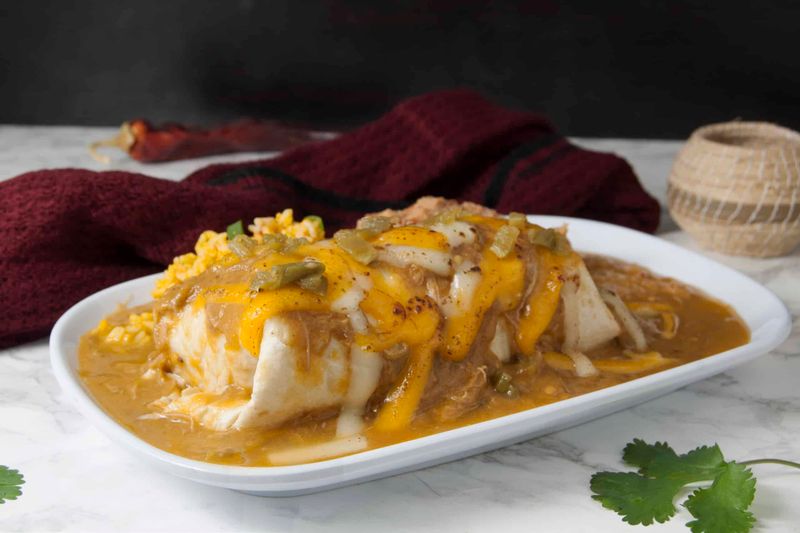 Denver: Green chile smothered burrito